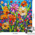 Bgraamiens Mosaic Art Flowers 1000 Piece Ceramic Tile Puzzle for Adults, Stained Glass Jigsaw