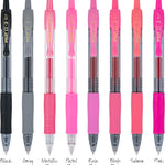 Pilot G2 Premium Gel Roller Pens, G2 Boost Pink Pens Pack, The Colors of Optimism, 8 Pack Pouch, Fine Point 0.7 mm, Assorted