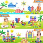 Coodoo Magnetic Tiles Starter Pack for 3+ Year Old Kids, 40PCS, Safe Creativity Toddler Toy with Carrying Bag