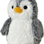 Aurora® Playful Pompom Penguin™ Mini Stuffed Animal - Vibrant Companions for Warm Cuddles - Perfect for Adults, Kids, and Birthdays - Gray 6 Inches