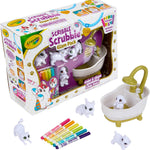 Crayola Scribble Scrubbies Glam Pack (4 Pets), Washable Pet Care Toy & Coloring Animal Craft Kit, Gift for Kids Ages 3+