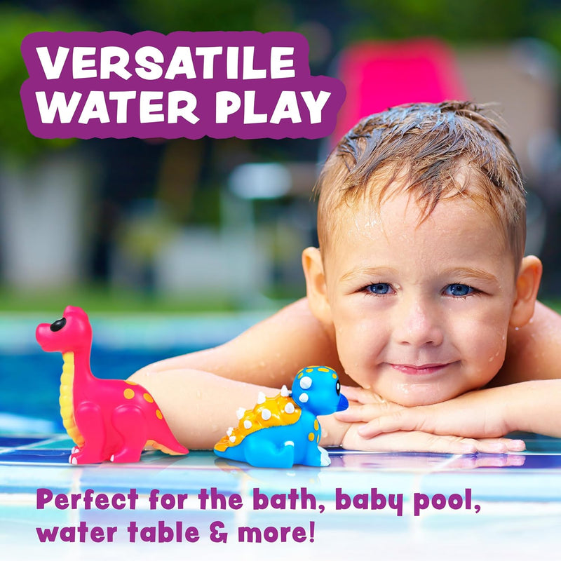 Mold-Free Dinosaur Bath Toys: Soft, Squeezable, and Float on Water for Toddlers