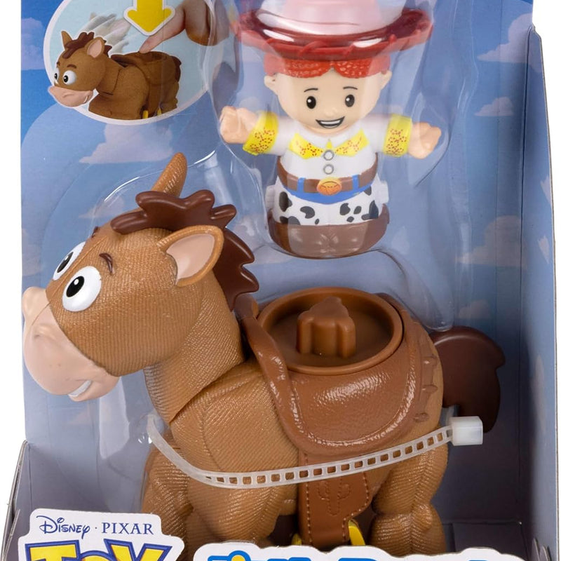 fisher-price little people toy story bobbin' bullseye horse & jessie figures for pretend play 18+ months kids