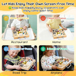 25-in-1 Montessori Busy Board with LED Lights, Sensory Activities for Toddlers 1-3 Years