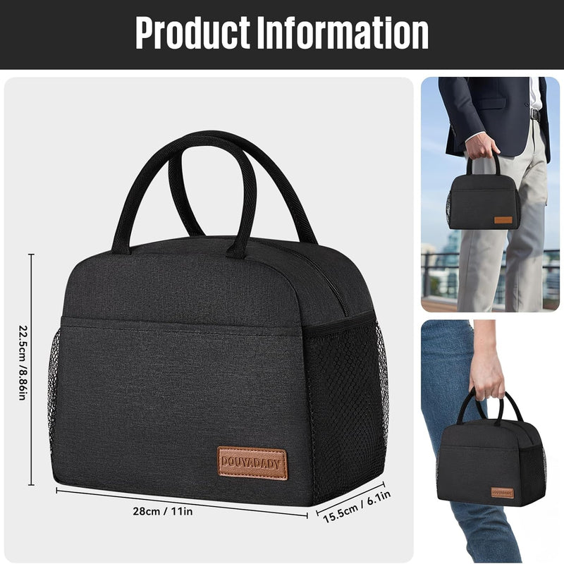 douyadady Lunch Bag&Box Women/Men Insulated&Reusable | Spacious Lightweight Waterproof Sturdy Durable Great Value For Office Work School Picnic Travel