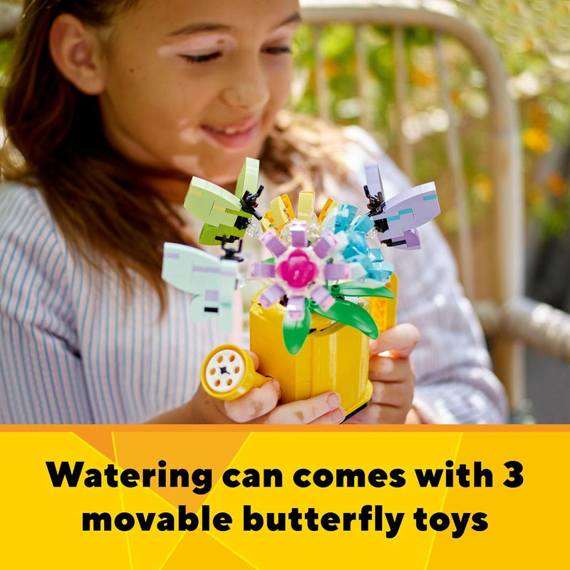 LEGO Creator 3 in 1 Flowers and Watering Can Building Toy for Kids, Ages 8+, Multicolor, 31149