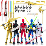 5-Pack Titan 13 Action Figure Already Assembled, Multi-Colored Titan 13 Action Figure Set with Laser Saber 3D Printed Dummy 13 Lucky Robo Dummy Nova 13 Action Figures, Figura de acción 13