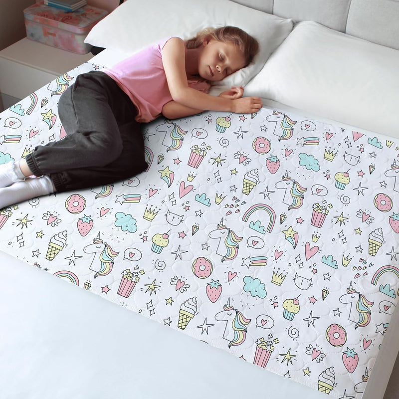 Hygge Sheets® Potty Training Pee Pads for Kids, Toddlers - 100% Waterproof, Non Slip Bed Wetting Pad for Twin Beds - Washable, Reusable Mattress & Sheet Protector - Dinosaur