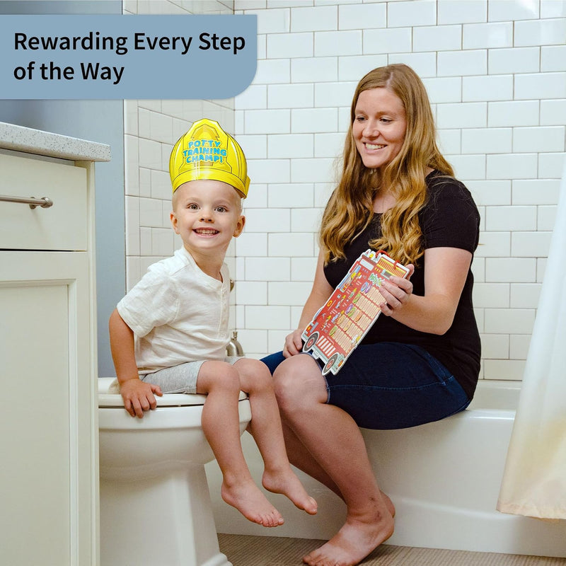 PUTSKA Potty Training Chart Toddler Boys, 35 Stickers, Crown, Firefighter