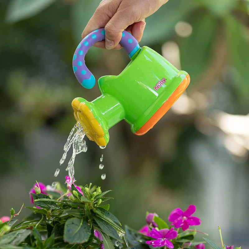 nuby watering can bath toy for toddlers and kids 18+ months interactive fun baby bath essentials