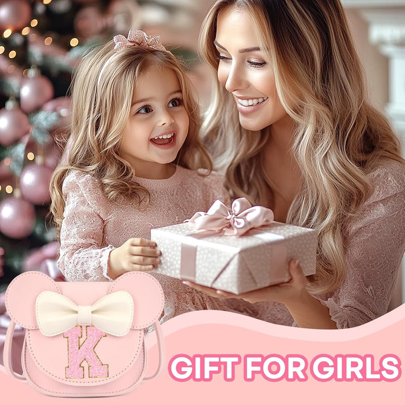 Toddler Purse for Girls Age 3-8, Pink Letter K Toy Birthday Gift | Crossbody bag toys for baby - Princess Wallet Gifts 1 2 3 4 5 6 7 8 Year Old Easter and Christmas Basket Stuffers