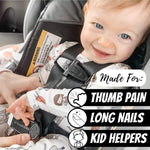 UnbuckleMe Car Seat Buckle Release Tool - Easy Opener Aid for Arthritis, Long Nails, Older Kids - Button Pusher for Infant, Toddler, Convertible 5 pt Harness car Seats - As Seen on Shark Tank (Lime)