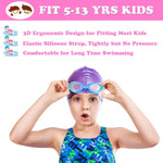 EWPJDK Kids Swim Goggles - 2 Pack Swimming Goggles Anti Fog No Leaking For Kids Age 3-15