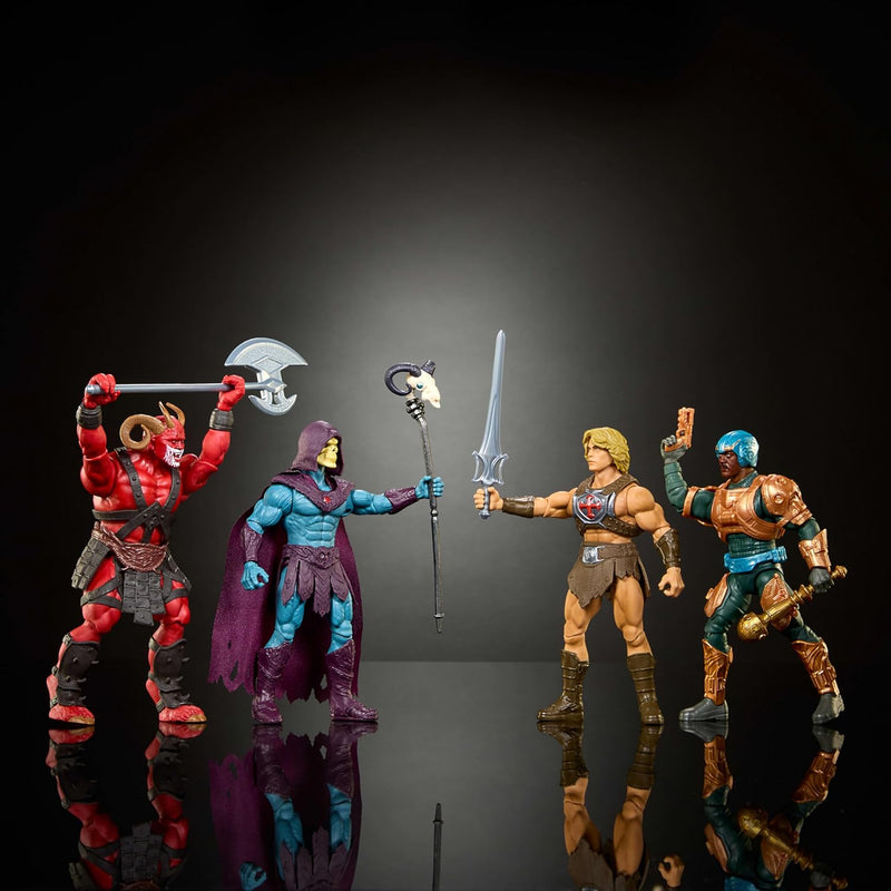 ​Masters of the Universe Action Figure Toy 4 Pack, 5.5 Inch 2026 Movie Accurate with 1 Exclusive, 14 Posable Joints, Galitzine Elba Björnsson
