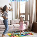 FOKI Floor Piano Mat for Toddlers, Sensory Educational Dancing Musical Keyboard Carpet Toy