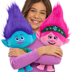 Trolls 13-inch World Tour Poppy & Branch Friendship Plush 2-Pack Stuffed Animals, Kids Toys for Ages 3 Up, Amazon Exclusive by Just Play