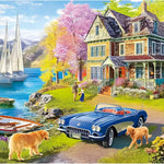 Vintage Wildflowers and Books 500-Piece Puzzle: Recycled Cardboard Jigsaw Challenge for Adults and Seniors