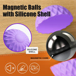 Silicone Magnetic Balls, Fidget Toys, 6-Pack Stress Relief Toys for Adults, Teens, Sensory Toy for Fingers Hands, Quiet Office Desk Toys with Textures, Magnet Fidget Fun Gift (Purple)