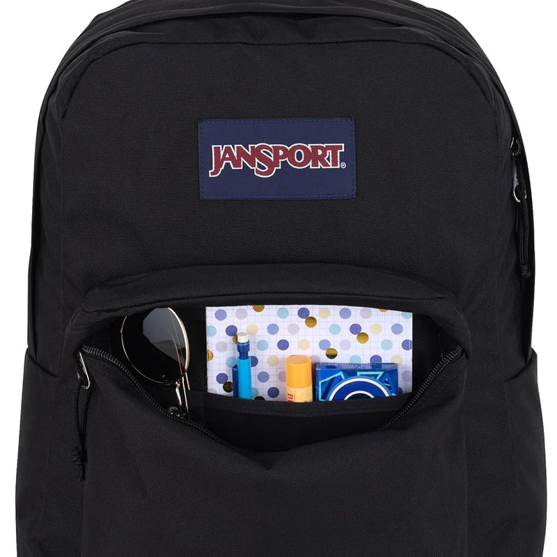 JanSport SuperBreak One Backpacks - Durable, Lightweight Bookbag with 1 Main Compartment, Front Utility Pocket with Built-in Organizer - Premium Backpack, Black