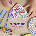 Stepping Stones Painting Kit for Kids - 5 Paint Your Own Garden Stones | 5 Stepping Stones with Paints and Brushes, Crafts for Kids Ages 6-8 - Birthday Gifts for Girls & Boys Ages 6 7 8 9 10 Years