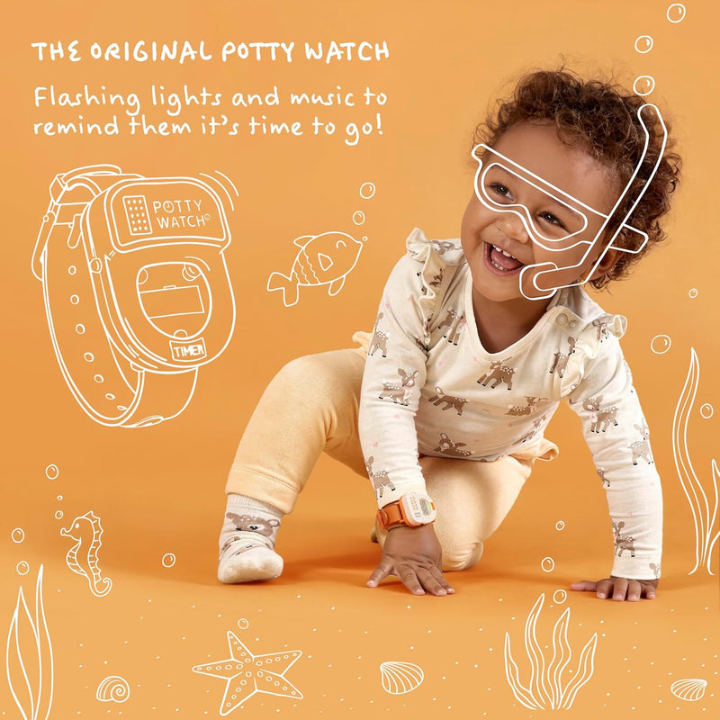 The Original Potty Watch Lights & Music Reminds Your Kiddo It's Time to Go | We Make Potty Training Fun! Water-Resistant, Plays Music & Lights Every 30, 60, or 90 Minutes. Pause for naps or night., Pink