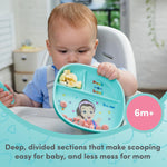 NUK Ms Rachel Tableware Set, Toddler Plate and Bowl, and Toddle Utensils - Fork and Spoon, Kids Dining Set, BPA-Free, Dishwasher-Safe