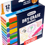 Crayola Take Note Dry Erase Markers for School (12ct) Teacher Classroom Supplies, Chisel Tip Whiteboard Markers, Must Haves
