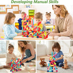 Couomoxa Magnetic Building Blocks for Toddlers: 42-Piece Set for Early STEM Learning with Large Pieces