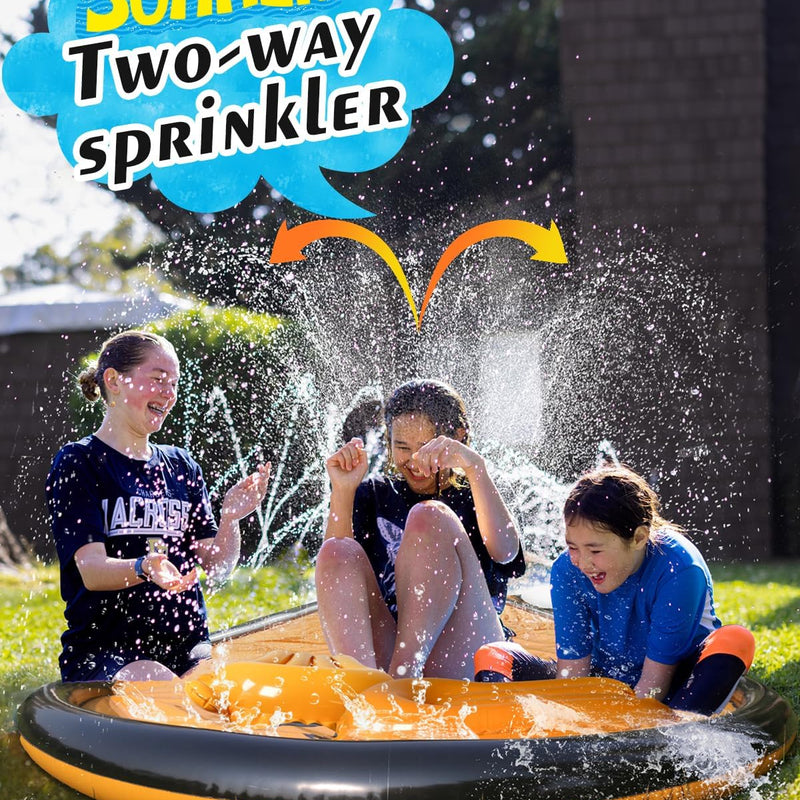 22ft Slip Water and Slide for Kids Adults, Extra Long Backyard Water Slide for Kids Ages 5-8 8-12 with Pool and 2 Inflatable Bodyboards, Summer Outdoor Games Water Toys