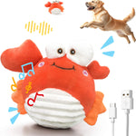 GUKCO Crab Interactive Dog Toys – Rechargeable Self-Play Toy with Motion-Activated Ball & Music Recording Modes for Small, Medium & Large Dogs, Moving Dog Toy to Keep Them Busy
