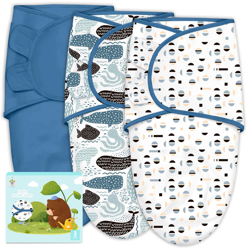 Cute Castle 3-Pack Baby Swaddle Sleep Sacks - Newborn Swaddle Sack - Ergonomic Baby Swaddles Blanket Warp for Boys and Girls - Baby Essentials (0-3 Months - Pink)