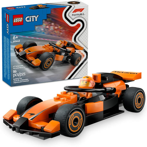 LEGO City F1 Driver with McLaren Race Car Toy Kit for Kids Ages 6+