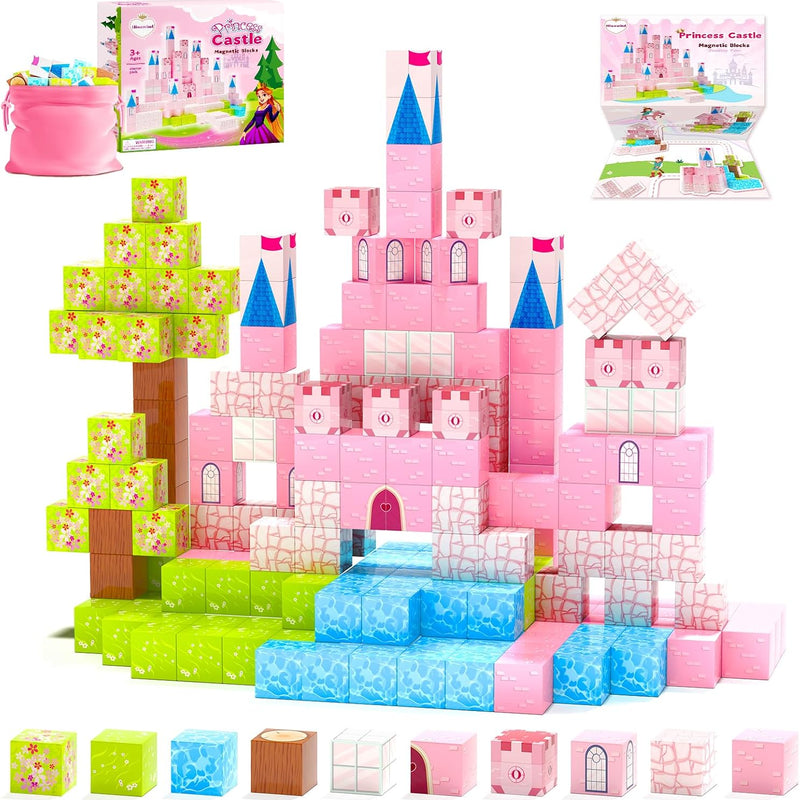 Hiwawind 40pcs Magnetic Blocks -Ideal Gifts for 3 4 5 6 Year Old,STEM Learning Toys for 3-5 Year Old Boys & Girls, Safe & Strong Building Blocks with ASMR Sounds,Classroom Must Haves