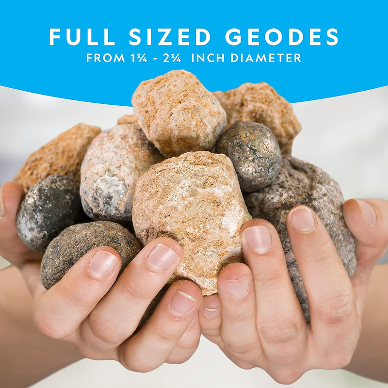 National Geographic 10 Premium Geodes STEM Science Kit with Goggles & Display Stands