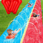 Spring Water 30ft Slip and Water Slide for Kids Backyard, Extra Long 2 Lanes Slip n Water Slide with Sprinkler, Gaint Water Slides with 2 Inflatable Bodyboards Outdoor Fun Summer Water Toys