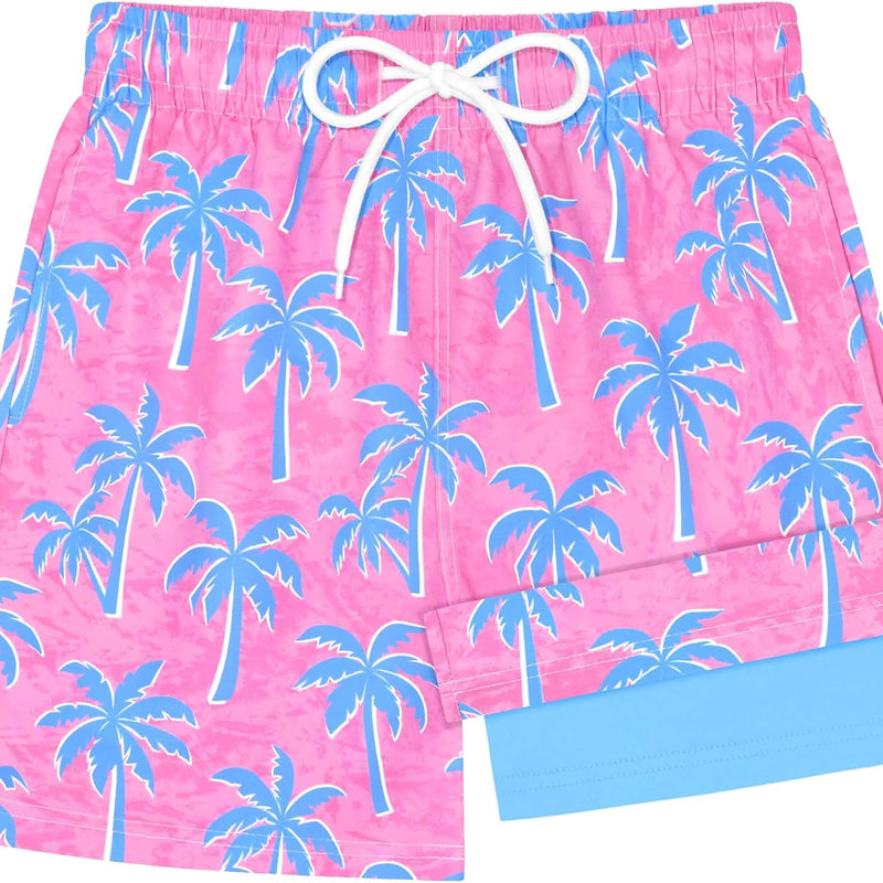 Sarfel Boys Swim Trunks with Compression Liner Kids Swimsuits Boys Bathing Suit Kids Board Shorts Teen Boy Quick Dry Shorts