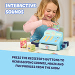 Bluey Cash Register Playset with Scanner, Toy Credit Card, and Dollar Bucks for Kids, Ages 3+