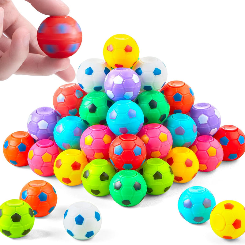JOYIN 36 Pack Soccer Fidget Spinners for Kids, Compact and Portable Stress Relief Toys