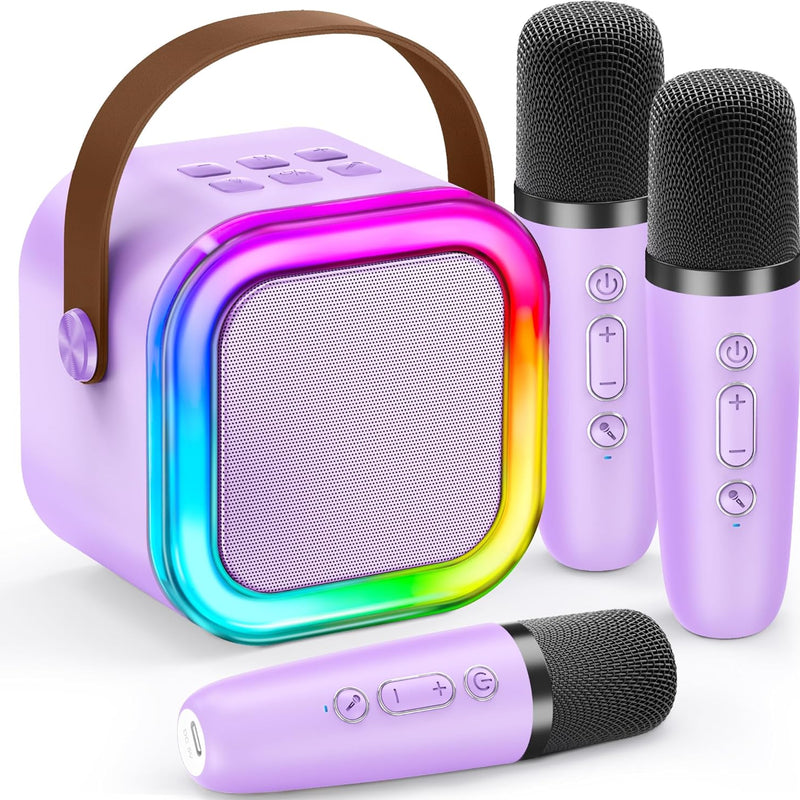 IROO Mini Karaoke Machine for Kids with Wireless Mics and Colorful Lights, Bluetooth 5.3, Ages 4+ Years Old