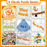 Elfew 4 Pack Activity Book for Adults, 150+ Brain Games, Puzzles Books for Adults, Teens and Seniors, Activities for Adults, Memory Games Includes Word Search, Sudoku, Mazes and More