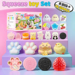 22PCS Squishy Toys, Adorable Squeeze Toys Set, Fidget Toys Kit for Kids & Adults, Squishies Ideal for Anxiety Stress Relief, Party Favors Classroom Birthday Gifts for Boys & Girls