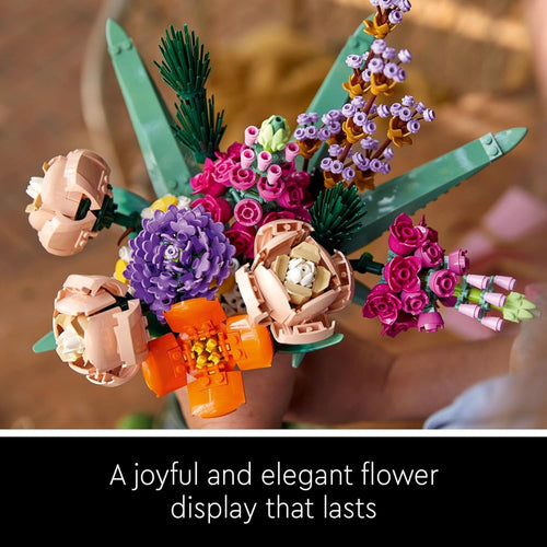 LEGO Artificial Flower Bouquet Building Set, Ages 18+, Small Fake Flowers for Home Decoration, Gift for Birthdays, 10280