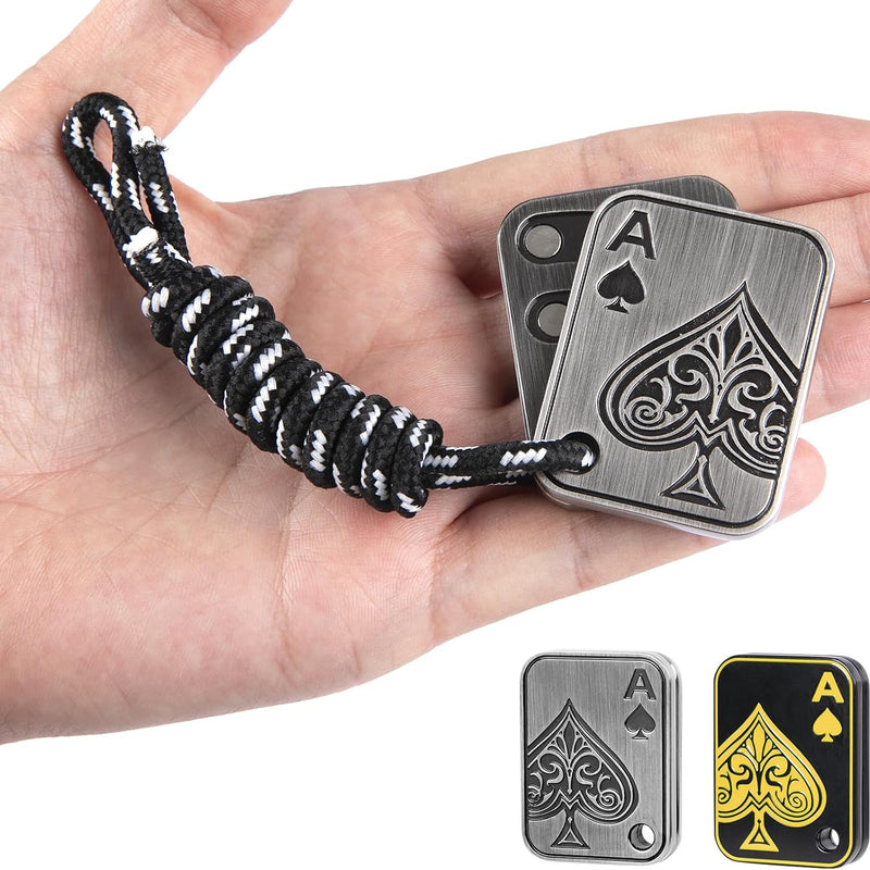 Fidget Toys Adults, EDC Metal Fidget Slider for Teens, Magnetic Poker Push Card, Adult Fidget Toy for Anxiety ADHD, Cool Office Gadgets for Men Dad, Stress Relief Clicker Gifts for Adults & Teen Boys