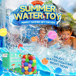BEFANS 60 Pcs Reusable Water Balls, Reusable Water Balloons for Outdoor Toys and Games, Water Toys for Kids and Adults Boys and Girls - Summer Toys Ball for Pool and Backyard Fun