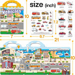 iGetooy 6 Sets Reusable Sticker Book for Toddlers 1-3, Jelly Sticker Books for Toddlers 2-4 Years, Toddler Travel Toys for Kids 2 3 4 Year Old Girls Boys