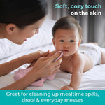 Spasilk Washcloths for Newborn Boys and Girls, Soft Terry Baby Washcloths, Baby Essentials, Ideal, Pink Lines, Pack of 10