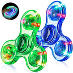 Fidget Spinner 2 Pack, Light up Sensory Fidget Toys Adults Kids 4-8-12 with Autism ADHD, Kids Travel Toys Anxiety Stress Relief Teen Boy Gifts, Classroom Prizes Glow Birthday Party Graduation Gifts