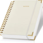 Aesthetic Thick Spiral Notebook Journal For Women in B5 Format - Modern Linen Hardcover College Ruled Note Book With 300 Lined Pages - Perfect For Writing And Staying Organized at Work or School