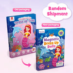 Mocoosy Magnetic Dress Up Dolls for Girls, Princess Mermaid Fairy Ballerina Magnet Doll Playset, Travel Game Airplane Car Road Trip Activity Essential Toy Birthday Gift for Toddler Girl Age 3 4 5 6 7