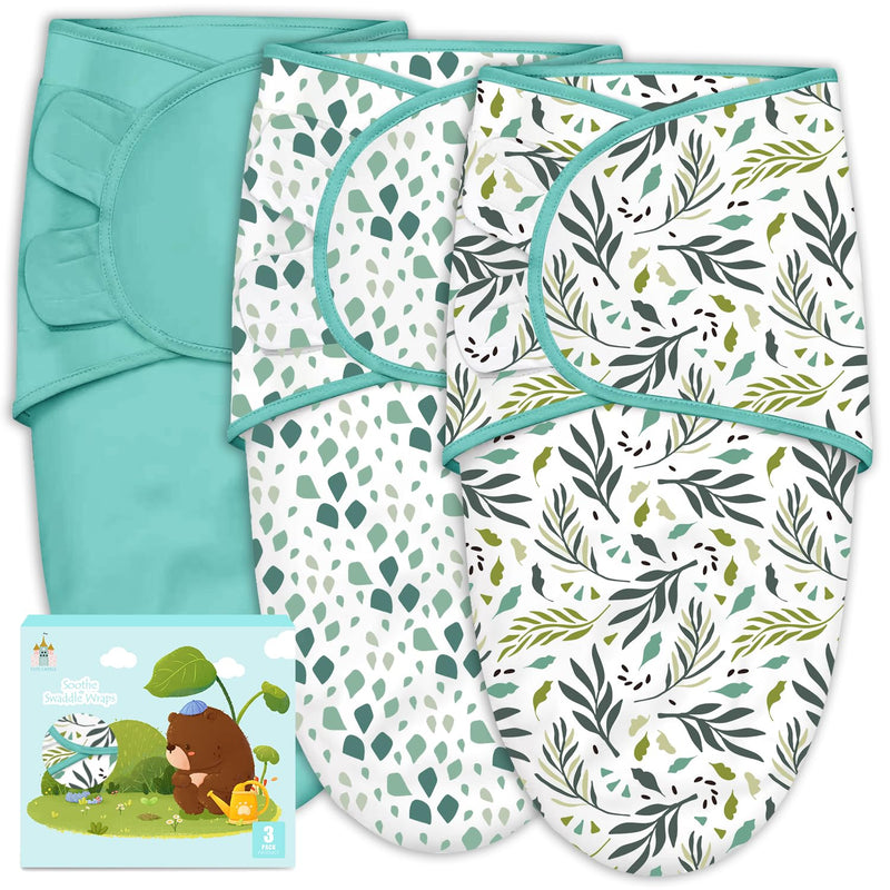 Cute Castle 3-Pack Baby Swaddle Sleep Sacks - Newborn Swaddle Sack - Ergonomic Baby Swaddles Blanket Warp for Boys and Girls - Baby Essentials (0-3 Months - Pink)